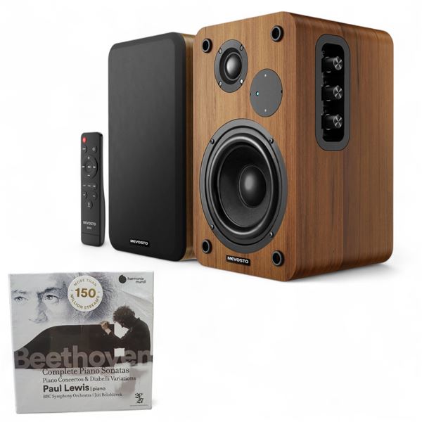 BNIB Mevosto DS19 Powered Bookshelf Speakers and Beethoven Paul Lewis CD Box Set - RV: $160 CAD