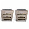 Image 1 : Set of 2 NACH Furniture Rustic Wood 3-Drawer Storage Cabinet