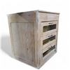 Image 4 : Set of 2 NACH Furniture Rustic Wood 3-Drawer Storage Cabinet