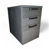 Image 2 : 3 Drawers File Cabinet Brown, H23" x W16" x D22.5" (without key)
