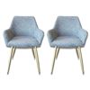 Image 1 : Set of 2 Grey Teddy Dining Chairs