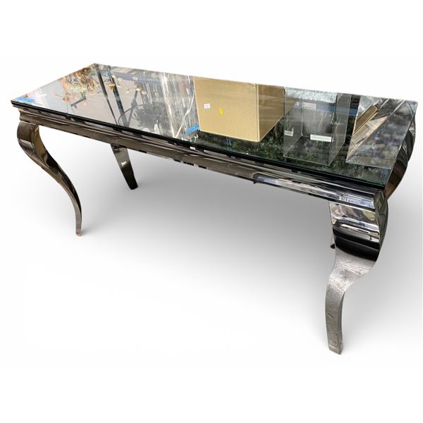 Mirrored Glass Console Table