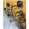Image 3 : Wrought-Iron Scrollwork Wall Candle Holder