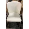 Image 2 : Set of 2 Ivory Dining Chairs