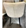 Image 4 : Set of 3 Cream White Upholstered Accent Chairs