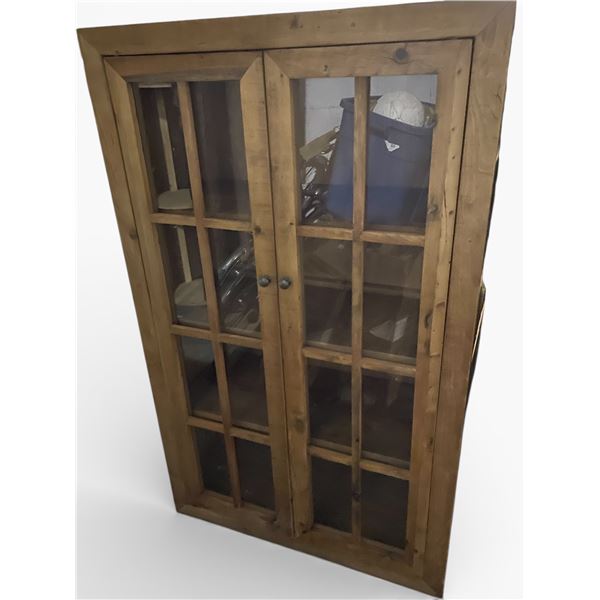 New Nach Rustic Glass-Front Display Cabinet