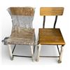 Image 1 : Set of 2 New Wood & Metal Dining Chairs