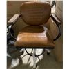 Image 2 : NACH Vintage-Style Brown Faux Leather Swivel Chair