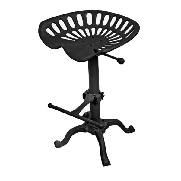 NACH Adjustable Height Swivel Tractor Stool Black (QA-1000 BK)