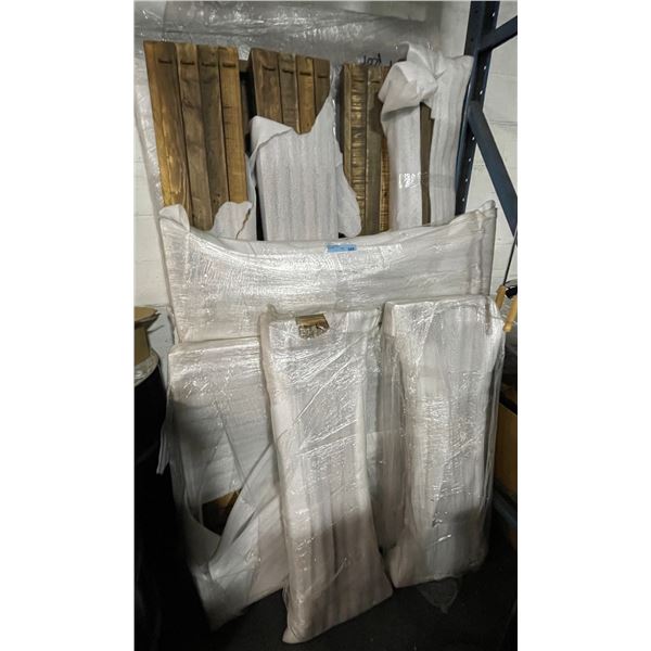 Bed Frame Lot (Headboard/Footboard/Side Rails)