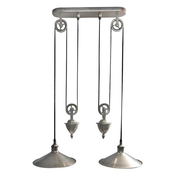 New Victoria 2 Light Rise and Fall Ceiling Pendant