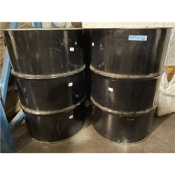 Group of 4 55-Gallon Metal Drums