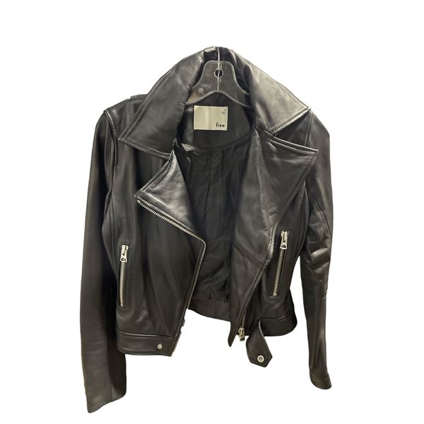 Aritzia Wilfred Free Black Leather Jacket (Size XS)