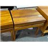 Image 2 : Pair Wooden End Tables, H22" x W22" x D16" Each