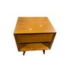 Image 1 : Mid-Century Style Wooden Nightstand, H23.5" x W22.5" x D 19.5"