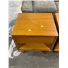 Image 2 : Mid-Century Style Wooden Nightstand, H23.5" x W22.5" x D 19.5"