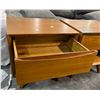 Image 3 : Mid-Century Style Wooden Nightstand, H23.5" x W22.5" x D 19.5"