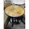 Image 3 : Round Wooden Top Side Table, H24" x Dia. 22"