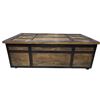 Image 1 : Rectangular Wooden Storage Trunk Coffee Table, H18.5" x W48" x D26"