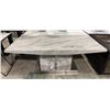 Image 3 : Rectangular Marble-Top Coffee Table, H18" x W47" x 23.5"
