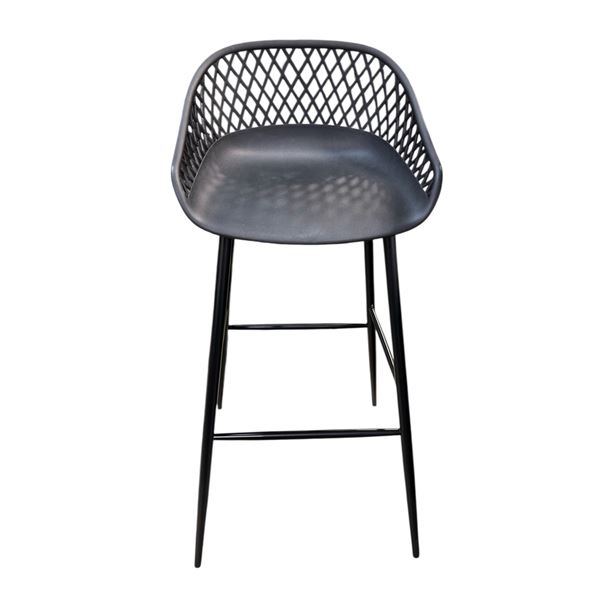 New Moe's Home Collection Piazza Black Outdoor Bar Stool (QX-1004-02)
