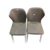 Image 1 : Pair Paige Bone Dining Chairs - Dark Grey (F608 - without box)