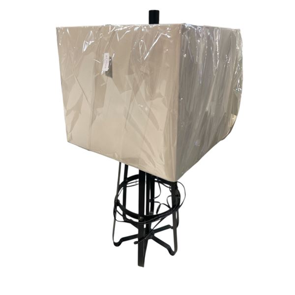 Black Metal Cage Table Lamp