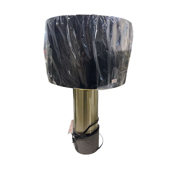 Black Table Lamp with Gold Base