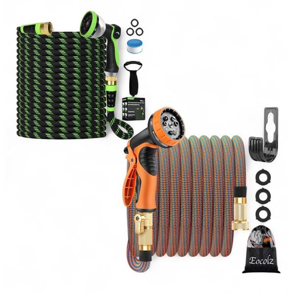 BNIB Oppsiue Non-Expandable Garden Hose 100ft w/Extra Garden Hose