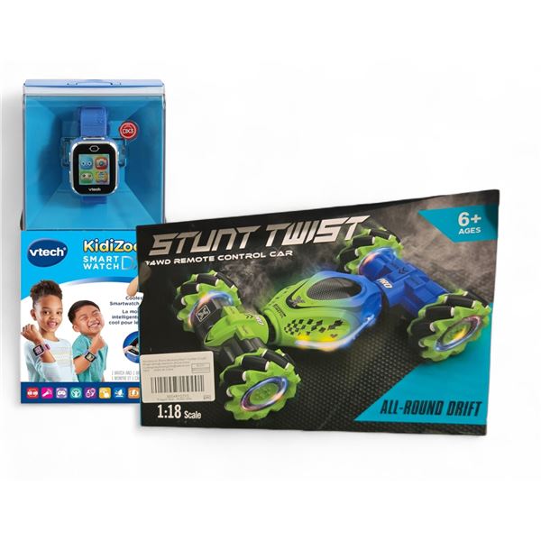 BNIB Group of 2 VTech KidiZoom Smartwatch DX3 Retail $64 & Stunt Twist 4wd Remote Control Car