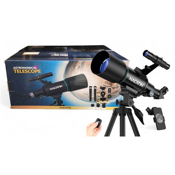 NACATIN Telescope for Kids & Adults, 70mm Aperture 300mm Portable Refractor Telescope with 3 Eyepiec