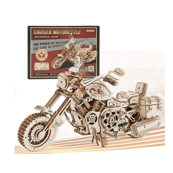 BNIB ROKR 3D Wooden Motorcycle Puzzle-Wood Model Car Kits Retail $62
