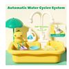 Image 2 : Group of 2 CUTE STONE Play Sink with Running Water, Kitchen Sink Toys with Upgraded Electric Faucet 