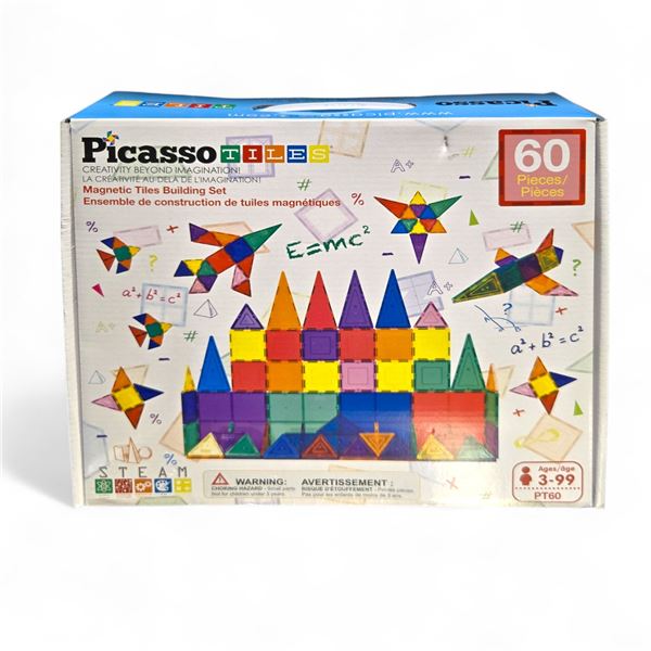 BNIB PicassoTiles Magnetic Tiles 60pcs Kids Toys Retail $40