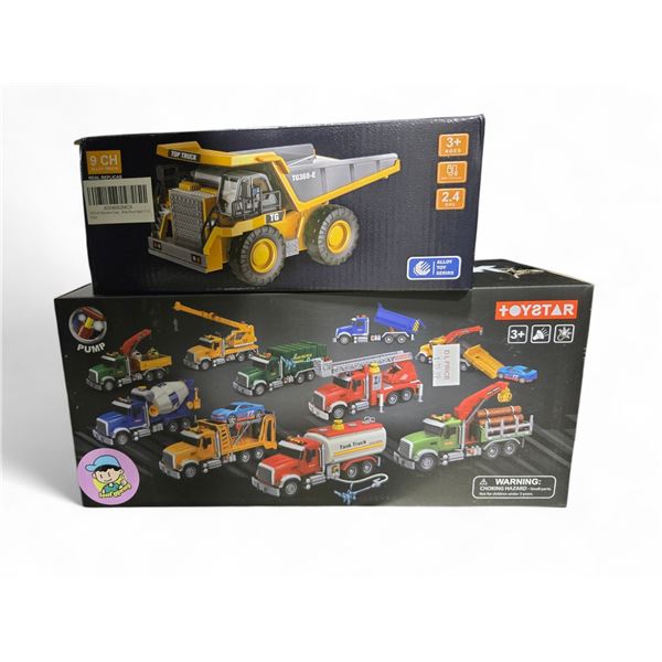 Group of BNIB RC Dump Truck 1/24 2.4GHz 9CH Retail $40 & Toystar Heavy Truck