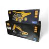 Image 1 : Group of BNIB RC Dump Truck 1/24 2.4GHz 9CH Retail $40 & WELIN Remote Control Excavator Toys Retail 