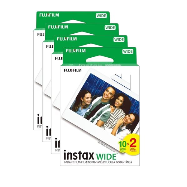 Group of 2 Boxes of Fujifilm Instax Wide Film, White Twin Pack 20 Exposures Retail $30/per unit - 5 