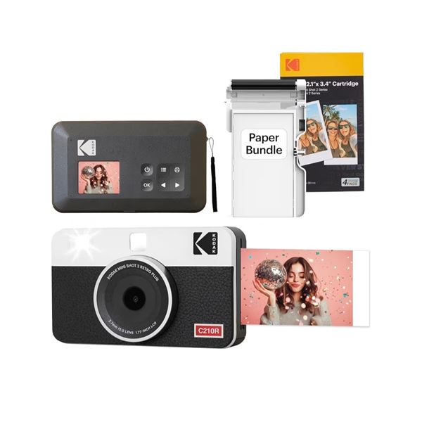 BNIB Mini Shot 2 Retro 4PASS 2-in-1 Instant Camera and Photo Printer Retail $220 w/3x3 Film Retail A