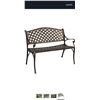Image 1 : BNIB Hi-Line Gift - Bronze Lattice Design 40" Garden Bench - RV: $289 CAD (78650-BZ)