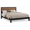 Image 1 : Rustic Brown Wooden Bed Frame, Headboard Size (Approx. 48"H x 67"W) - Assembly Required, Sold As-Is