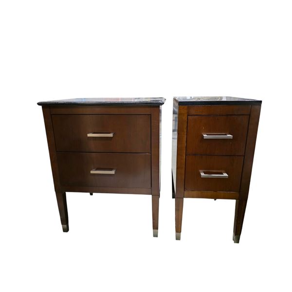 2 Pcs Wood 2-Drawer Nigthstand and Chest