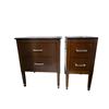 Image 1 : 2 Pcs Wood 2-Drawer Nigthstand and Chest
