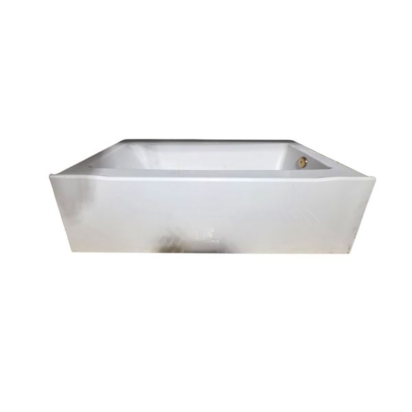 White Built-in Bathtub, Approx. 60" x 30"