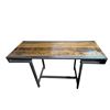 Image 1 : Industrial-Style Wood Top Desk, H30" x W54" x D22"