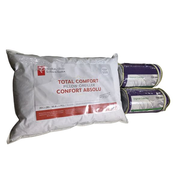 President's Choice Total Comfort Pillow, 2 Pcs King Size Sheet Sets