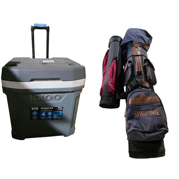 IGLOO Max Cold Latitude Cooler and 2 Golf Bags