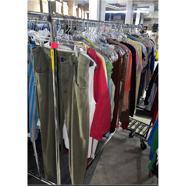 Full Rack of Mixed Clothing - Assorted Women’s and Men’s Styles and Sizes - Rack N