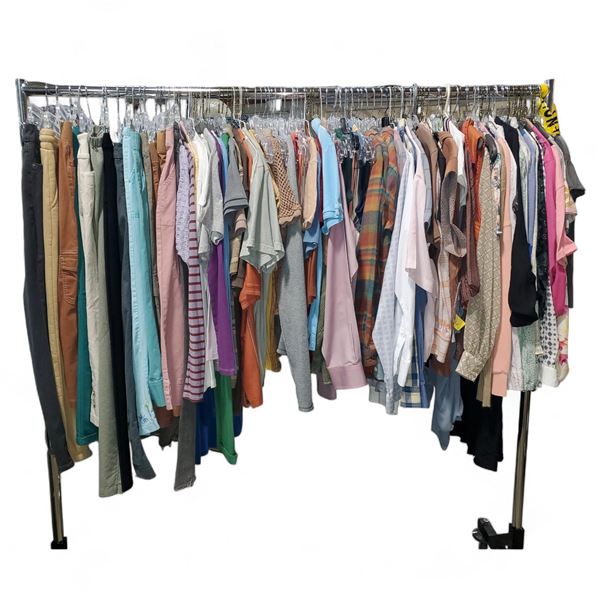 Full Rack of Mixed Clothing - Assorted Brands & Sizes - Rack Not Included