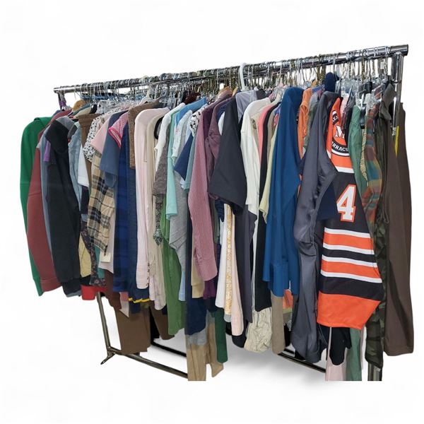 Full Rack of Mixed Clothing - Assorted Brands & Sizes - Rack Not Included