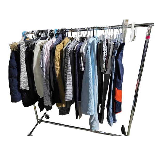 Rack of Mixed Clothing - Assorted Brands & Sizes - Rack Not Included